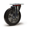 Roulette pivotante diamètre 200 mm caoutchouc EASYROLL® NOIR roulement à billes - 350 Kg