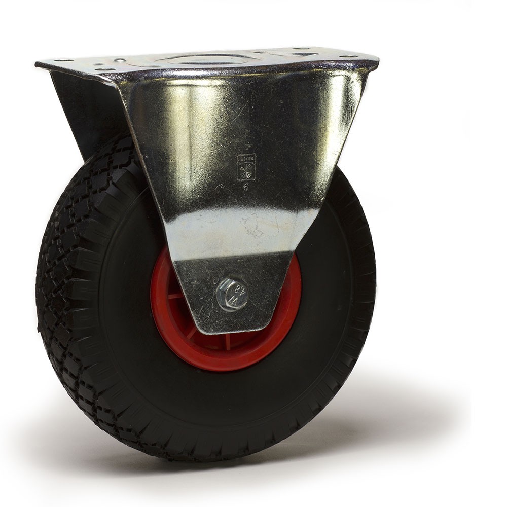 Roulette fixe diamètre 260 mm roue pneu gonflable 3.00-4 - 135 Kg