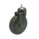 Roulette DESIGN pivotante pivotante Ø 100 mm EPOXY NOIR- NON MANQUANT à tige filetée M10x20