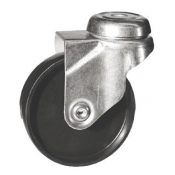 Roulette pivotante Ø50 fixation à trou central ( oeil ), polyamide