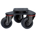TRIPODE plateau scéniques Ø 100 mm EASYROLL® NOIR- 450 Kg