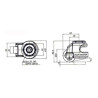 Roulette diamètre 50 mm FOOT MASTER avec patin d'immobilisation - 250 Kg