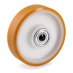 Roue polyamide bandage polyuréthane 200 x 50 LM60 AL20 roulement à billes  charge 550 Kg