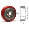 Roue motrice 230 x 82 - 5 trous ( Jungheinrich 63210590 75 shore A Rouge )