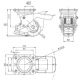Roulette pivotante avec patin d'immobilisation intégrée diamètre 75 - 350 Kg