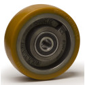 Roue VULKOLLAN® jante fonte 125x 60 alésage 20 longueur de moyeu 62 mm