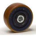 Roue VULKOLLAN® jante fonte 140 x 50 alésage 20 longueur de moyeu 62,5 mm