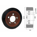 Roue motrice 254 x 102 - 5 trous CAOUTCHOUC NOIR ( Still 425696 )