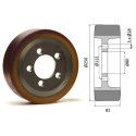 Roue motrice 250 x 82 - 5 trous AL80 VUFO ( Still 305061)