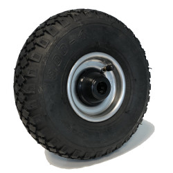 Roue  gonflable diamètre 260 x 85 (3.00-4) alésage 25 mm corps tôle roulement à rouleaux