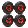 LOT de 4x roue gonflable diable 260 x 85 (3.00-4) alésage 25 mm roulement à rouleaux