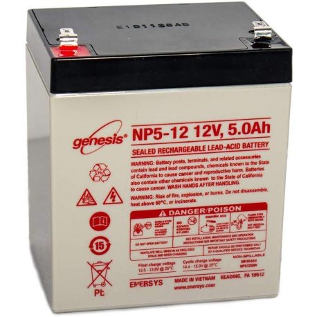 Batterie plomb étanche EnerSys genesis NP5-12 12Volts 5 Ah