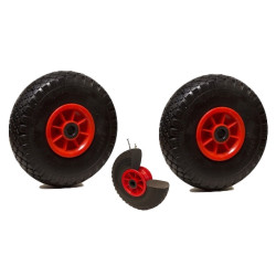 LOT de 2x roue increvable diable 260 x 85  (3.00-4) alésage 20 mm roulement à rouleaux