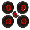 LOT de 4x roue increvable diable 260 x 85  (3.00-4) alésage 20 mm roulement à rouleaux