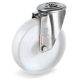 Roulette à oeil INOX pivotante diamètre 125 mm roue polyamide blanc - 200 Kg