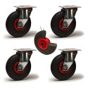 Lot de 4 roulettes pivotantes pneumatique increvable  - 225 Kg