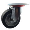 Roulette pivotante diamètre 80 mm caoutchouc EASYROLL® NOIR roulement à billes - 100 Kg