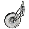 Roulette DESIGN pivotante Ø 78 mm TRANSPARENTE non marquant à tige filetée M8x15