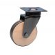 Roulette design pivotante noir diamètre 75 roue bois bandage non marquant noir