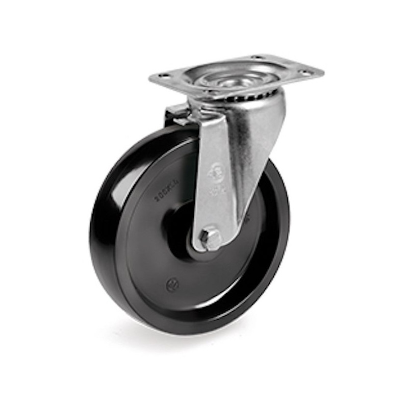 Roulette pivotante diamètre 80 mm pour chariot de four cuisson