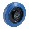 Roue caoutchouc EASYROLL® BLEU 100 x 35 alésage 12 longueur de moyeu 40 mm roulement à billes