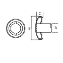 Calotte autobloquante diamètre 12 mm