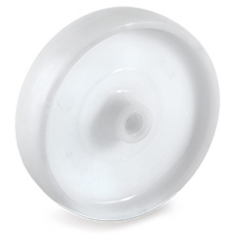 Roue polyamide blanc diamètre 100 x 40 alésage 12 longueur de moyeu 40 mm