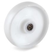 Roue polyamide blanc diamètre 100 x 30 alésage 12 longueur de moyeu 35 mm roulement à rouleaux