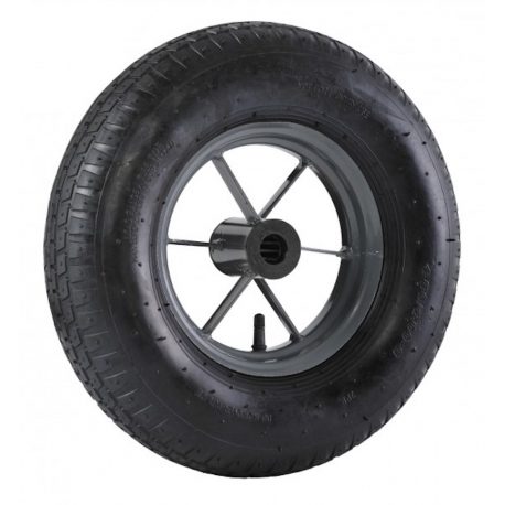 Roue brouette à pneu diamètre 400 x 100 alésage 25 longueur de moyeu 76 mm roulement à rouleaux