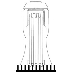 Roulette pivotante de chariot de supermarché CADDIE à patte verticale diamètre 125 mm avec frein pour tapis roulant escalator