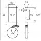 Roulette diamètre 100 mm à suspension pour portail - 57 Kg