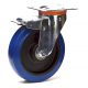 Roulette pivotante caoutchouc EASYROLL® BLEU diamètre 100 mm roulement à rouleaux - 140 Kg