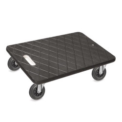 Plateau roulant de manutention 600x400 XTREME® 4x pivotantes NOIR - 200 Kg