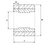GALET TRANSPALETTE GERBEUR POLYURÉTHANE Ø 85 x 95 Corps acier