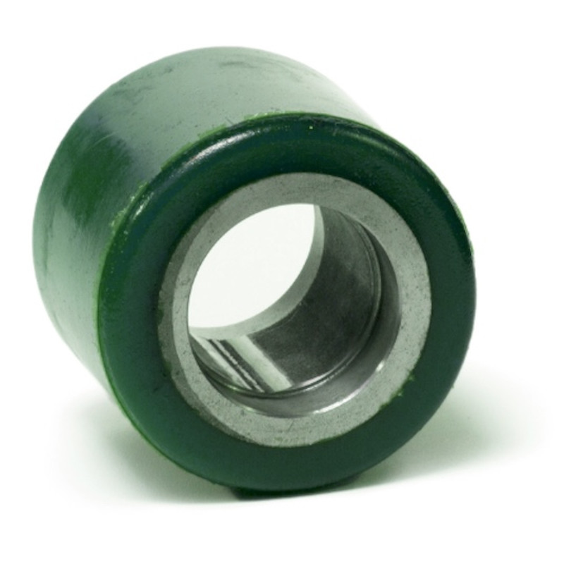 GALET TRANSPALETTE GERBEUR POLYURÉTHANE Silencieux SOFT VERT Ø82 x 60