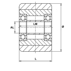 GALET TRANSPALETTE GERBEUR POLYURÉTHANE ROUGE  Ø82 x 70