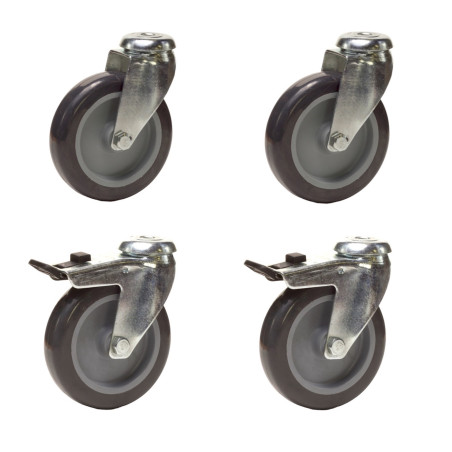 Kurtzy Roulette Charge Lourde Pivotante - Lot 8 Petite Roulettes pour