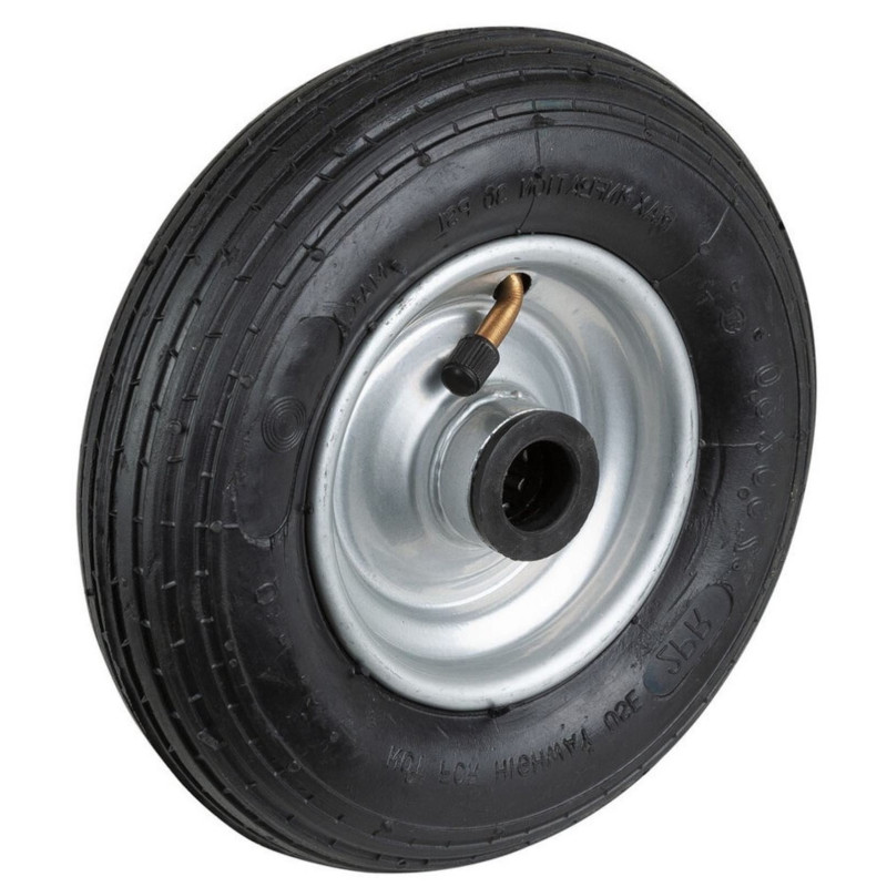 Roue gonflable diamètre 200 x 50 mm alésage 20 mm corps tôle roulement à rouleaux Roue gonflable diamètre 200 x 50 mm alésage 20 mm corps tôle roulement à rouleaux