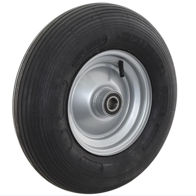 Roue gonflable diamètre 400 x 100 alésage 25 mm corps tôle roulement à billes Roue gonflable diamètre 400 x 100 alésage 25 mm corps tôle roulement à billes