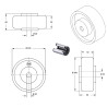 Roue caoutchouc EASYROLL® BLEU 200 x 50 alésage 20 longueur de moyeu 60 mm