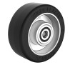 Roue caoutchouc EASYROLL® NOIR, 100 x 40 alésage 12 longueur de moyeu 40 mm  roulement à billes