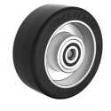 Roue caoutchouc EASYROLL® NOIR, 100 x 40 alésage 15 longueur de moyeu 40 mm  roulement à billes