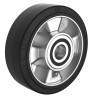 Roue caoutchouc EASYROLL® NOIR, 125 x 40 alésage 20 longueur de moyeu 50 mm  roulement à billes