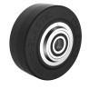 Roue caoutchouc EASYROLL® NOIR, 125 x 50 alésage 20 longueur de moyeu 60 mm  roulement à billes