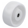 Roue polyamide blanc diamètre 80 x 30 alésage 12 longueur de moyeu 40 mm