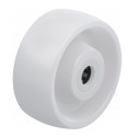 Roue polyamide blanc diamètre 100 x 40 alésage 12 longueur de moyeu 40 mm roulement à rouleaux