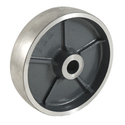 Roue fonte diamètre 100 largeur 40  longueur de moyeu 45 mm alésage 20 moyeu lisse