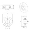 Galet de guidage 35 x 15 alésage 10 longueur de moyeu 9 mm