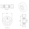 Galet de guidage 40 x 14 alésage 10 longueur de moyeu 9 mm