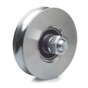 Roue à gorge RONDE Ø 60 mm pour rail rond Ø 12 mm